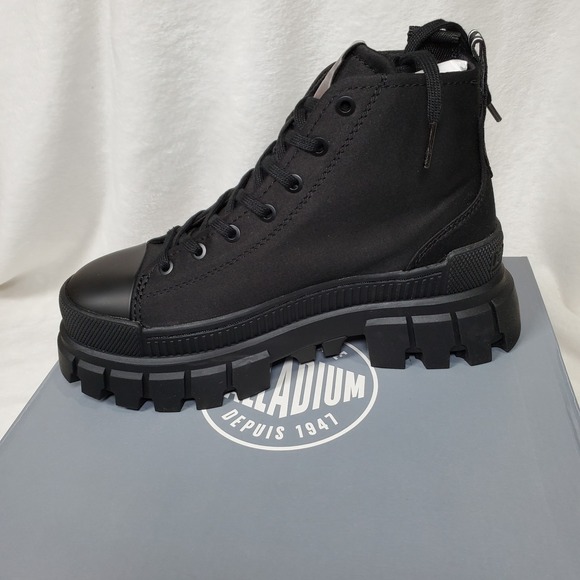 Palladium Womens Revolt Hi Top Retro Grunge Platform Boots Goth Punk Size 6 - Picture 3 of 7